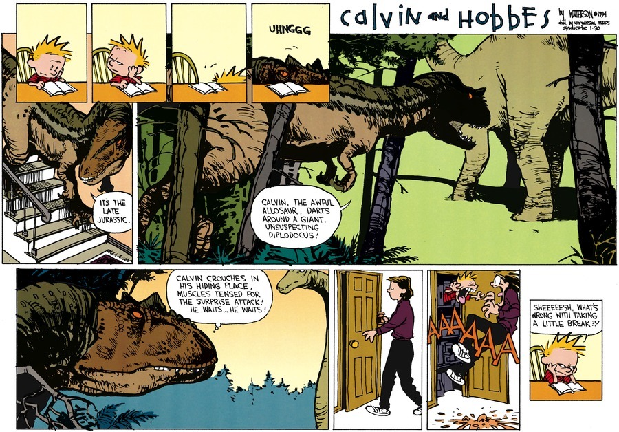 Dig Into These 30 #39 Calvin And Hobbes #39 Comics On Dinosaur Day GoComics