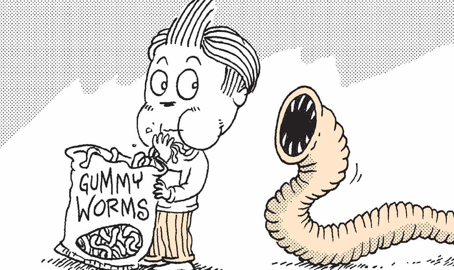 These Gummy Worm Day Comics Will Stick With (And To) You