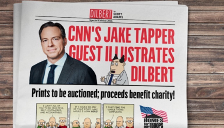 CNN's Jake Tapper Guest Illustrates Dilbert