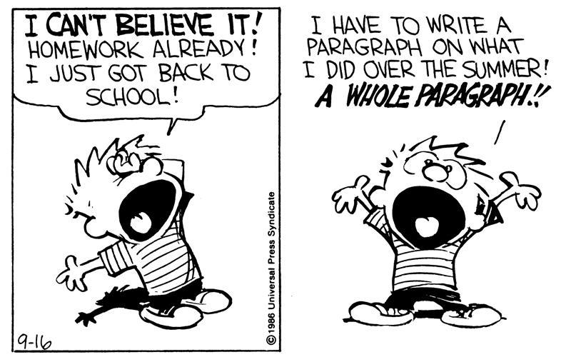 calvin and hobbes school day