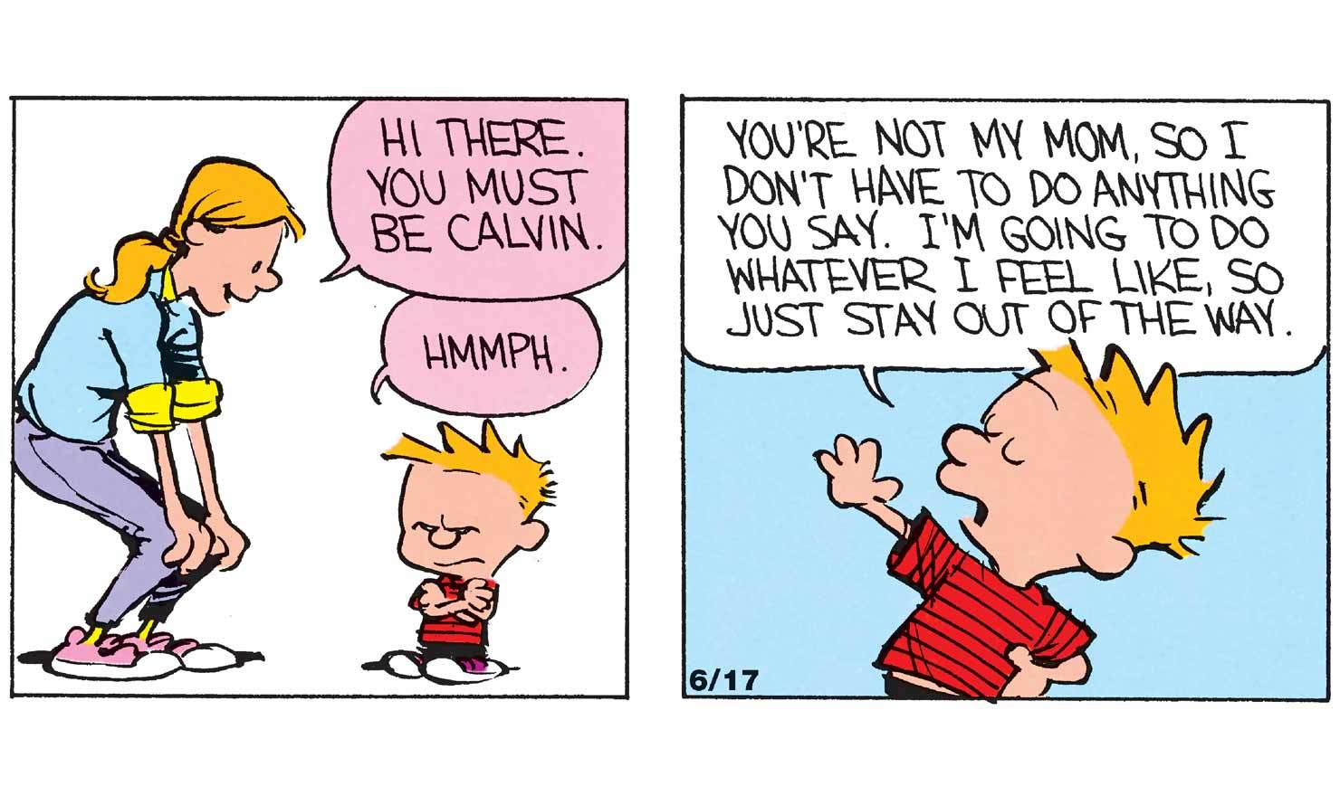 Babysitter calvin and hobbes