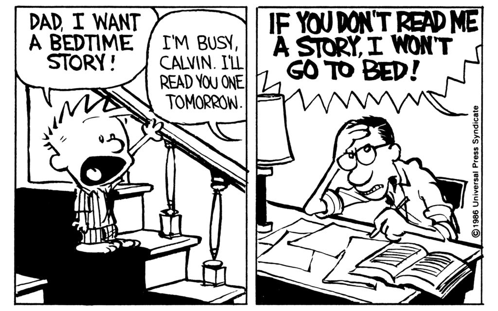 Calvin and Hobbes: Bedtime